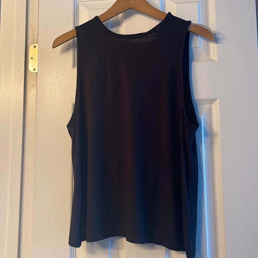 Black open back tank